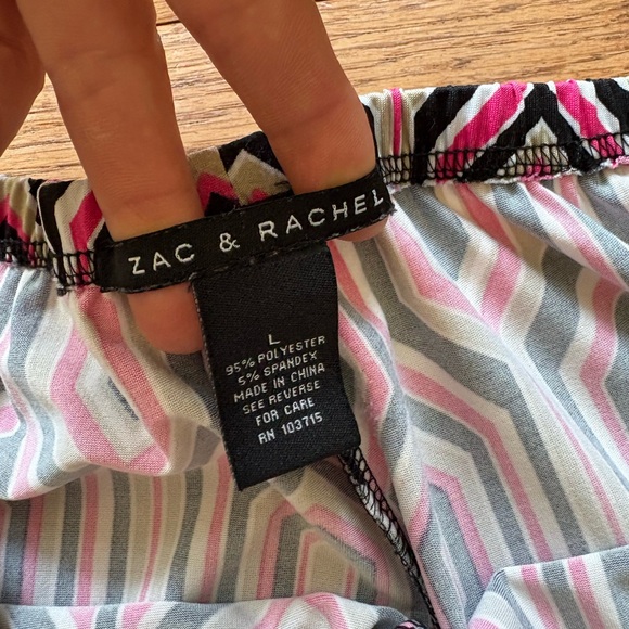 Zac & Rachel Geometric Pink Wide-Leg Pants - Picture 6 of 10